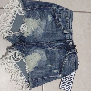 Blue jean shorts